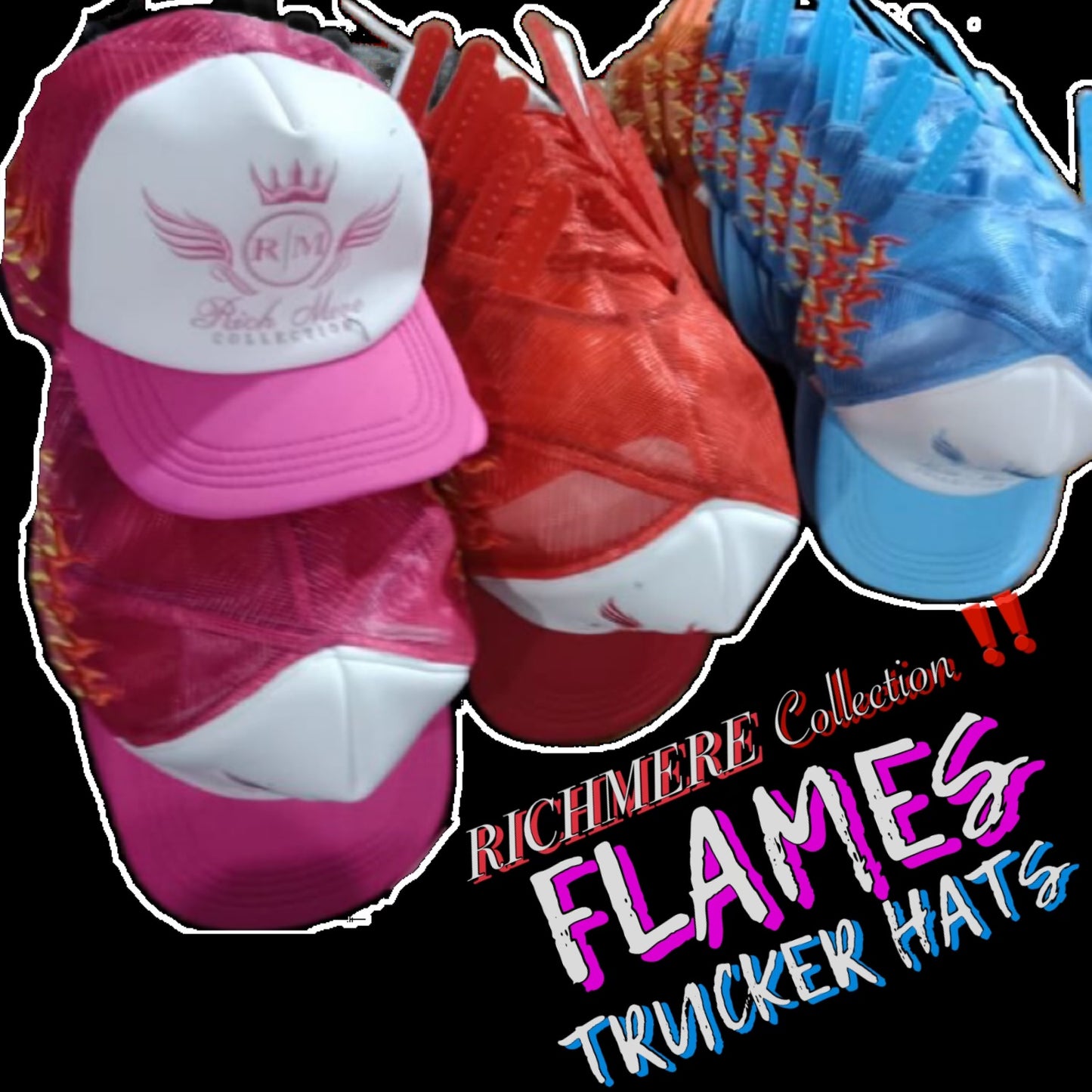 Rich Mere Flames Trucker Hat